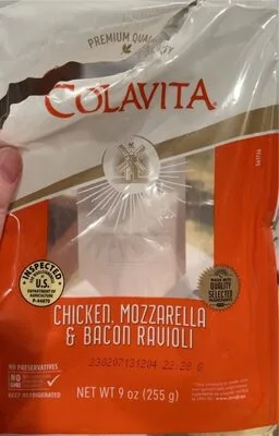 Chicken, mozzarella, & bacon ravioli