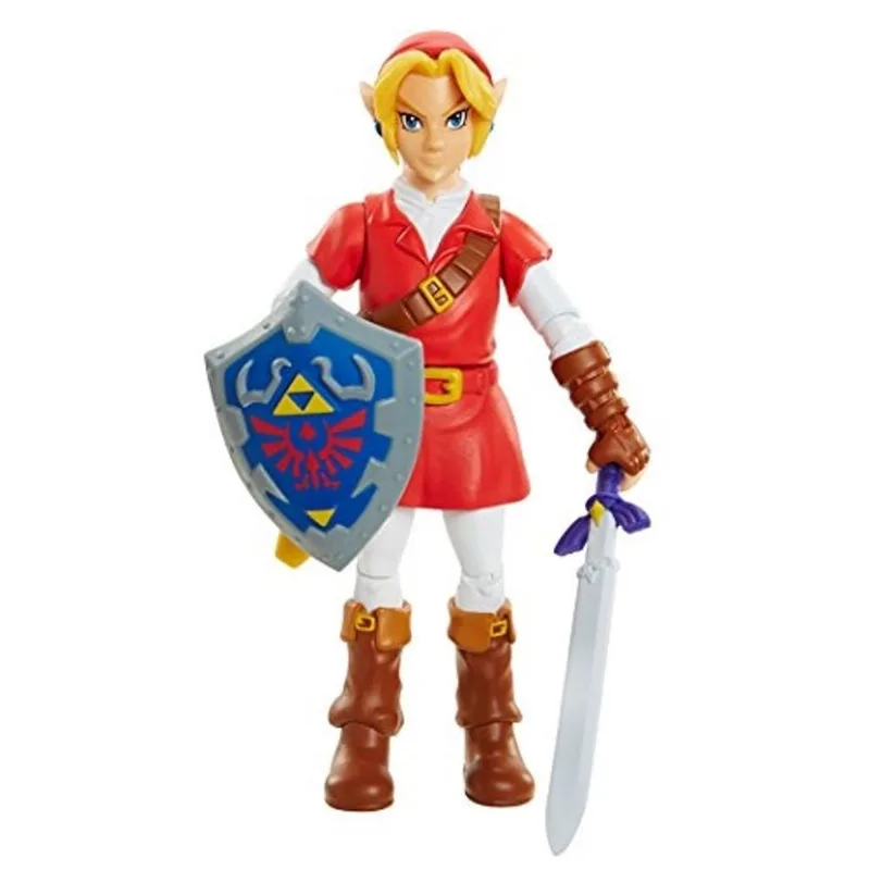 World of Nintendo, Legend of Zelda: Ocarina of Time Link em Goron Tunic Action Figure, 4 Polegadas