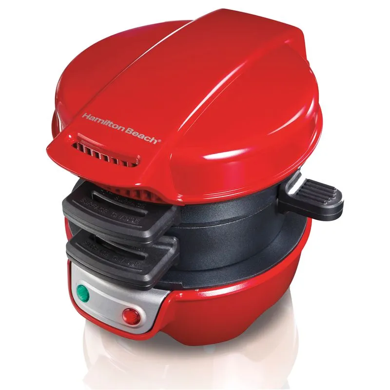 Sanduicheira Grill Multiuso Hamilton Beach Vermelha 220v
