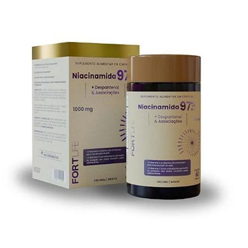 Niacinamida 97%+dexpantenol+b5 1000mg 60cap Fortlife