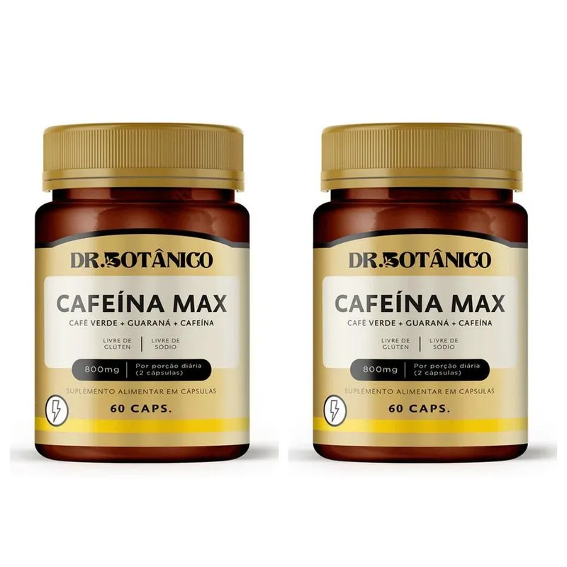 Kit 2 Un - Cafeina Max 1500mg 60 Capsulas Dr Botanico