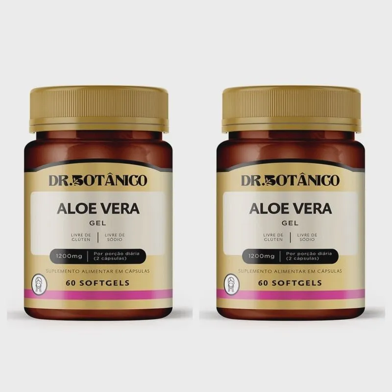 Kit 2 un - aloe vera 1200MG 60 capsulas dr botanico