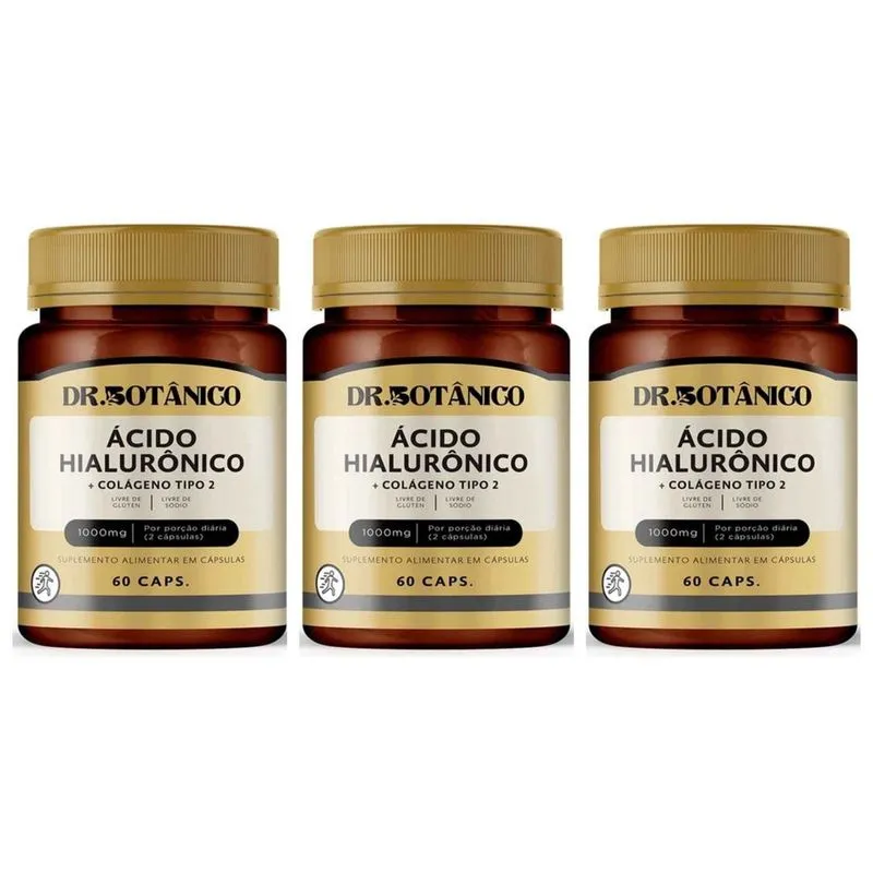 Kit 3 un - acido hialuronico colageno tipo 2 - dr botanico