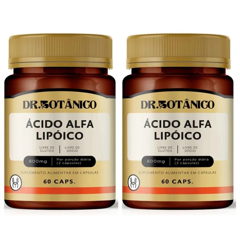 Suplemento acido alfa lipoico 600MG kit 2 un - dr. botanico