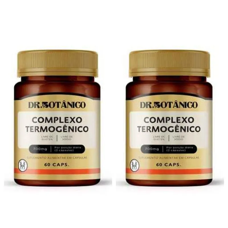 Kit 2 Un Complexo Termogenico 700mg 60 Capsulas Dr Botanico