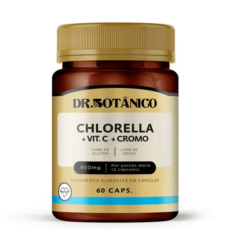 Chlorella + vitamina C + cromo 900MG 60 capsulas dr botanico