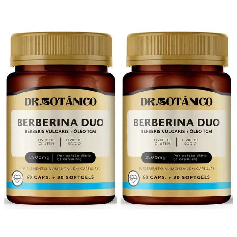 Kit 2 Un - Berberina Duo 2500Mg 90 Capsulas Dr. Botanico