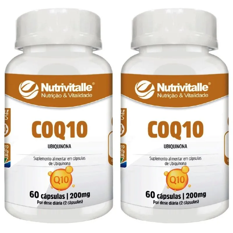 Kit 2 un - coenzima Q10 ubiquinona 200MG - nutrivitalle