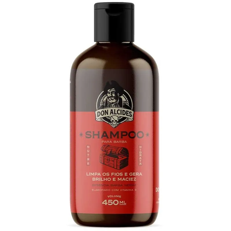 Shampoo para Barba 450mL Essência Barba Negra Don Alcides