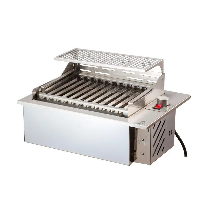 Churrasqueira Elétrica Embutir Bancada Inox Fit 49x36cm 220v