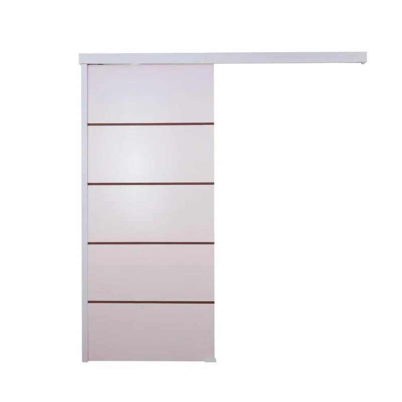 Porta De Correr Branco Prime Frisada F03 210x100