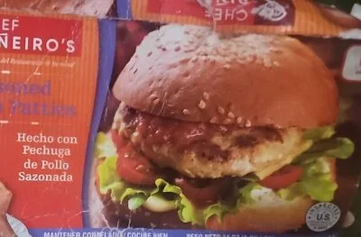 Seasoned chicken patties