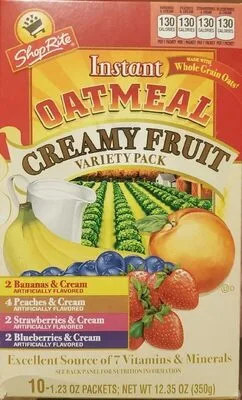 Instant oatmeal creamy fruit variety pack