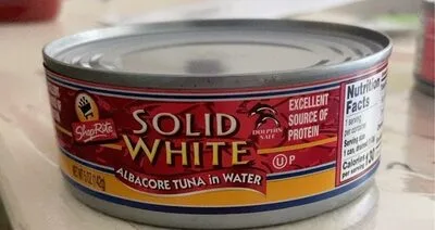 Solid white albacore tuna in water