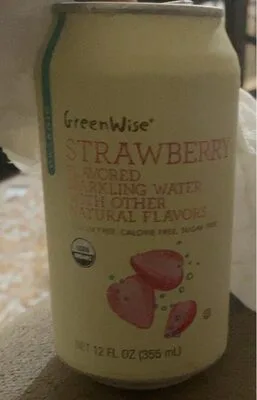 Strawberry flavored sparkling water