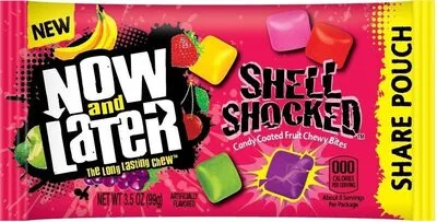 Shell Shocked Candy Coated Chewy Bites, Apple Strawberry Grape Cherry Banana