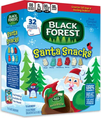 Santa snacks christmas fruit snacks