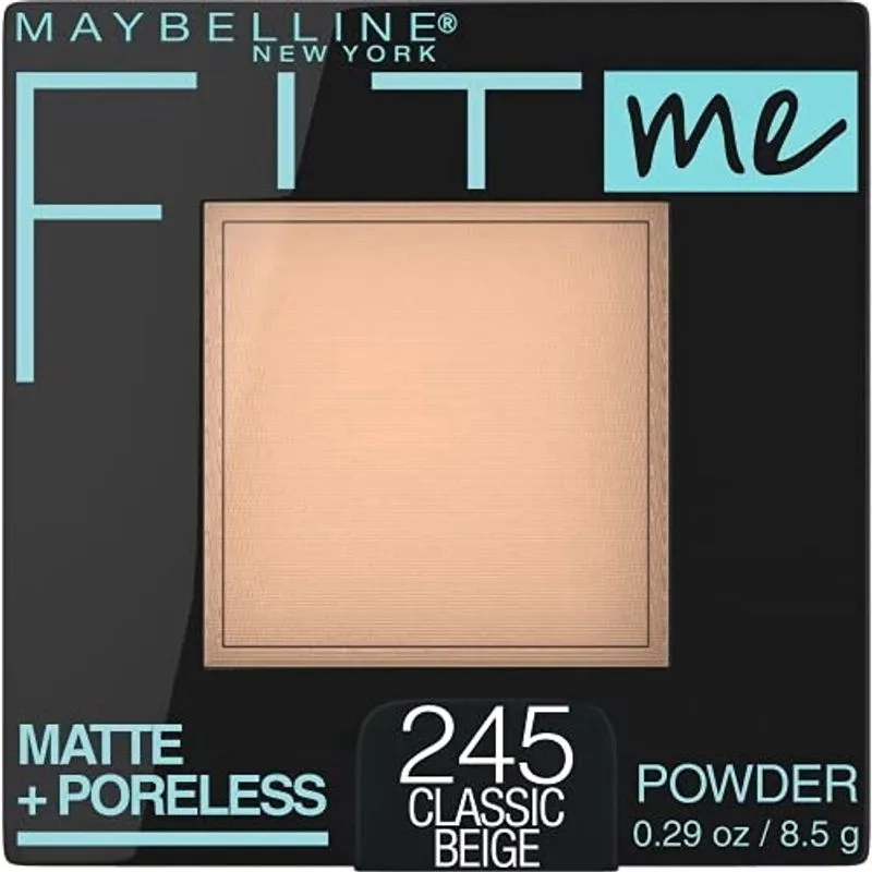 Maybelline New York Fit Me Matte + Poreless Powder Makeup, Classic Beige, 0.29 Onça, Pack of 1