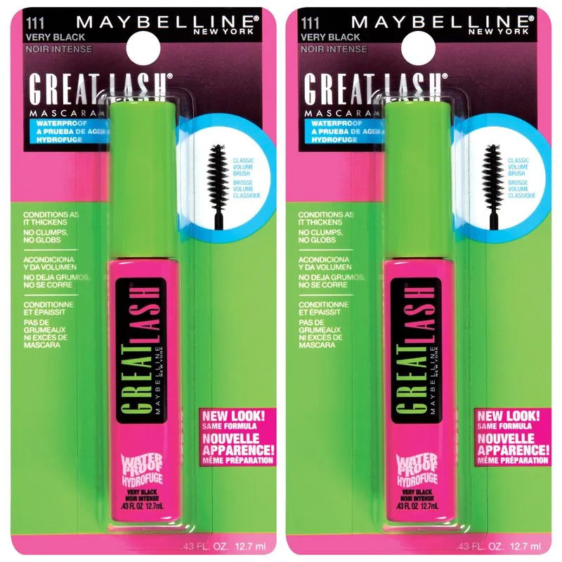 Rímel Maybelline Great Lash Waterproof Volumizing Muito Preto