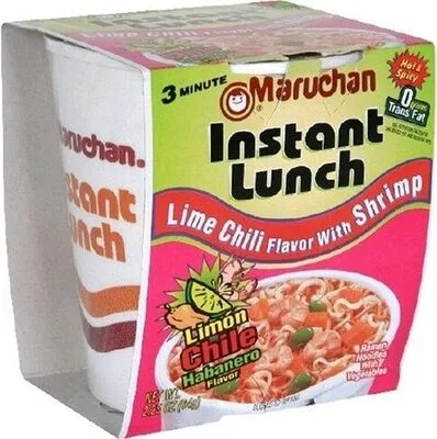 Instant lunch lime chili flavor with shrimp