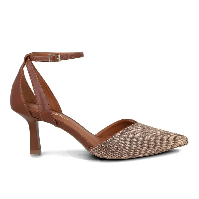 Scarpin Slingback Salto Fino Osc Feminino Bege 35