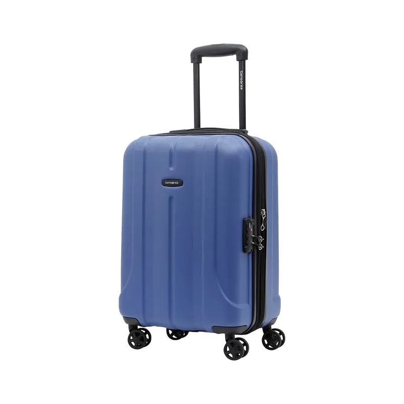 Mala de Viagem Rígida Expansível de Bordo Cadeado TSA Rodinhas com Giro 360° Samsonite Fiero Azul 558401090