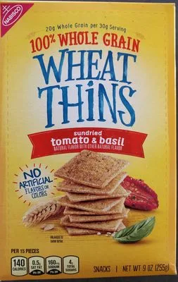 Nabisco wheat thins crackers sun dried tomato & basil 1x9 oz