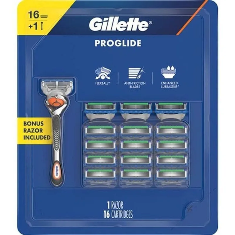 Aparelho Barbear Gillette Proglide 16 Cartuchos De Lâminas