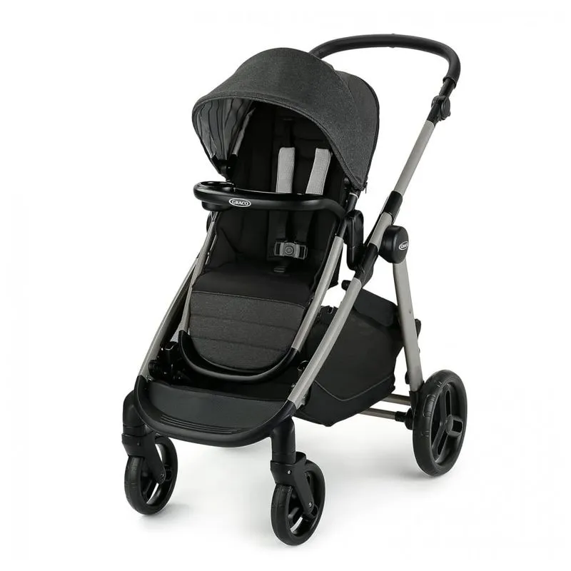 Carrinho de Bebê 4 em 1 Graco Nest2Grow com 3 Posições de Altura Ajustável, Preto 110v