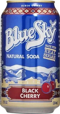 Blue sky cane sugar soda black cherry