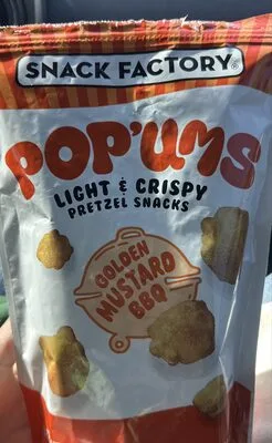 Pop'ums Light & Crispy Pretzel Snacks Golden Mustard BBQ