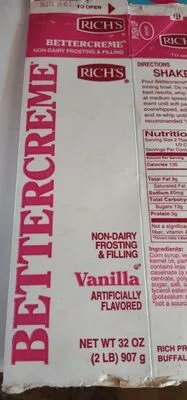 Bettercreme non dairy frosting and filling