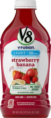 V v-fusion light strawberry banana fruit & vegetable juice