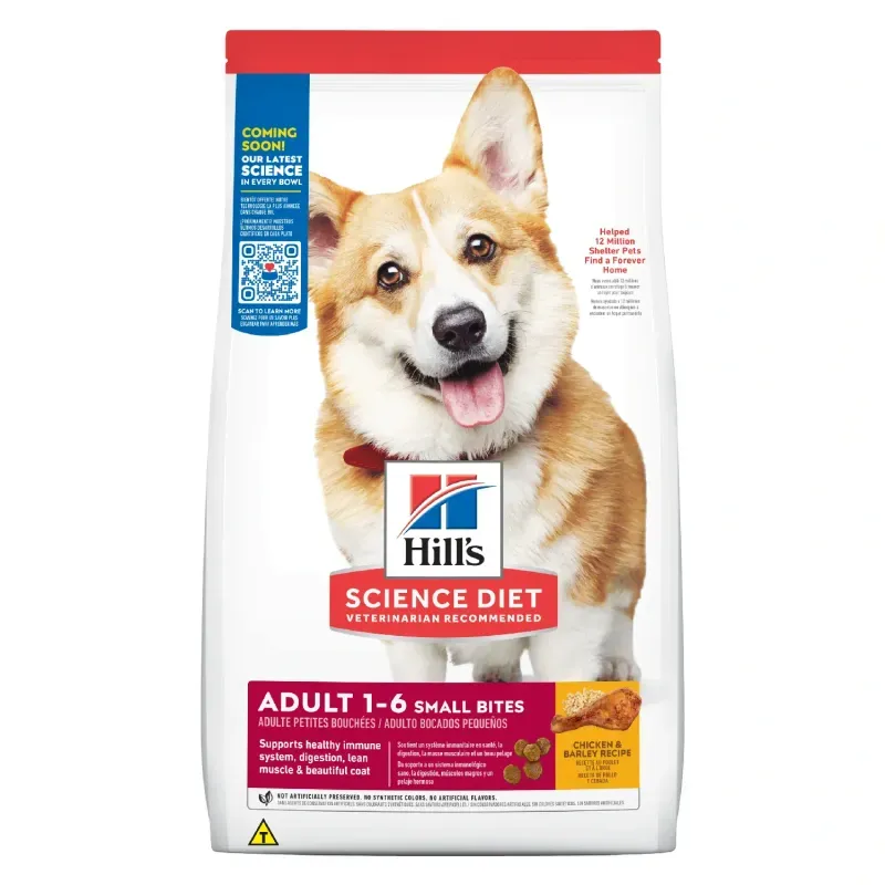 Ração Hill's Science Diet Pedaços Pequenos Cães Adultos Sabor Frango 6,8 kg