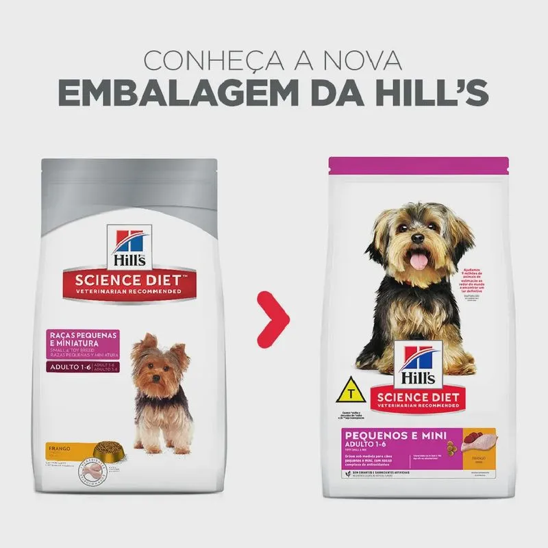 Ração Hills Science Diet Cães Adulto Porte Pequeno e Mini 6kg