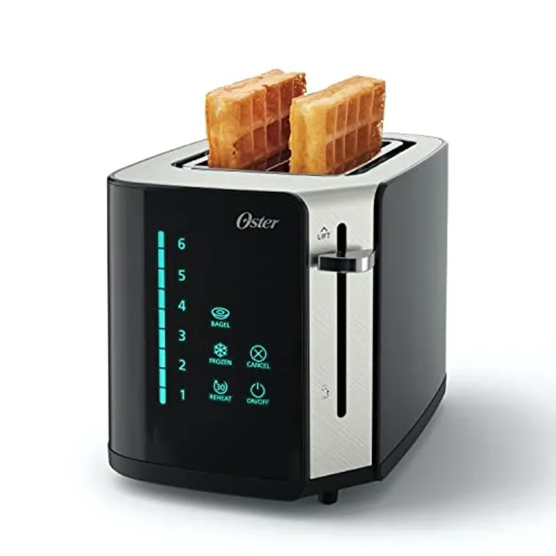 Torradeira Oster 2-Slice, Touch Screen com 6 configurações de sombra