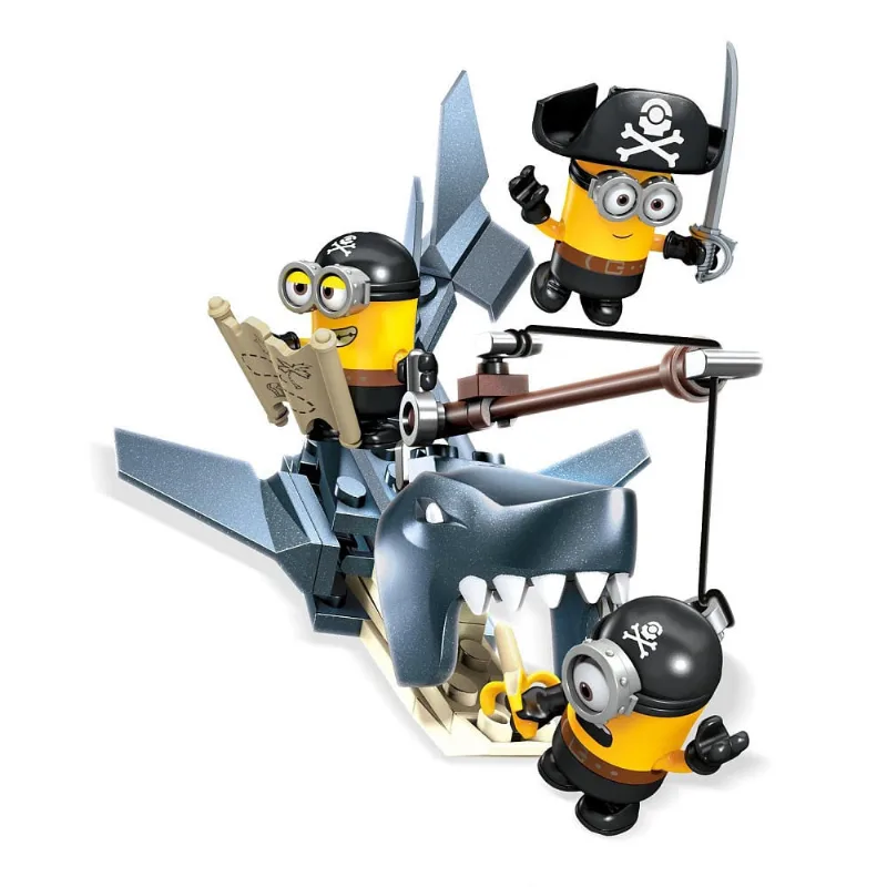 Mega Bloks Minions Filme - Conjunto Grande - Isca de Tubarão