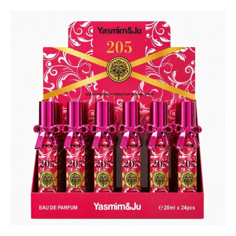 Box c/24 Perfume Feminino de Bolsa 205 20ml Yasmim&amp;Ju