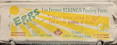 12 Extra-Large Eggs, brown.