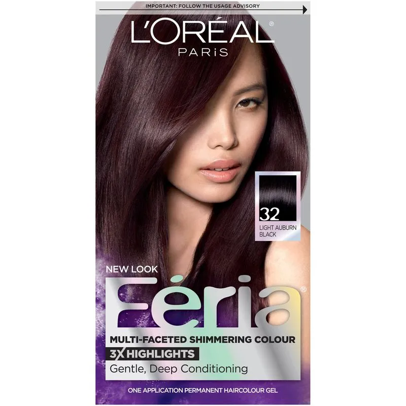 Cor De Cabelo L'oreal Paris Feria 32 Midnight Ruby (preto Castanho-avermelhado Claro)