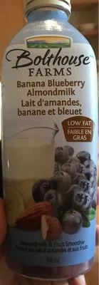 Fruit & almondmilk smoothie, blueberry banana almondmilk