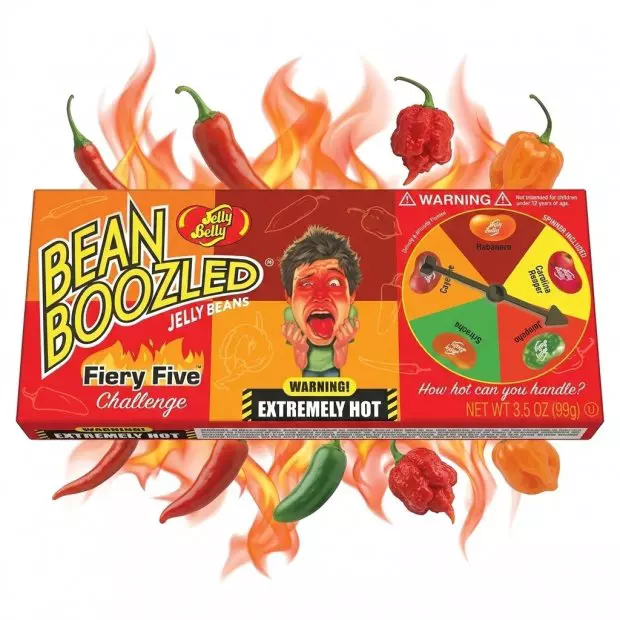 JELLY BELLY BEAN BOOZLED BOX FIERY FIVE 99GR