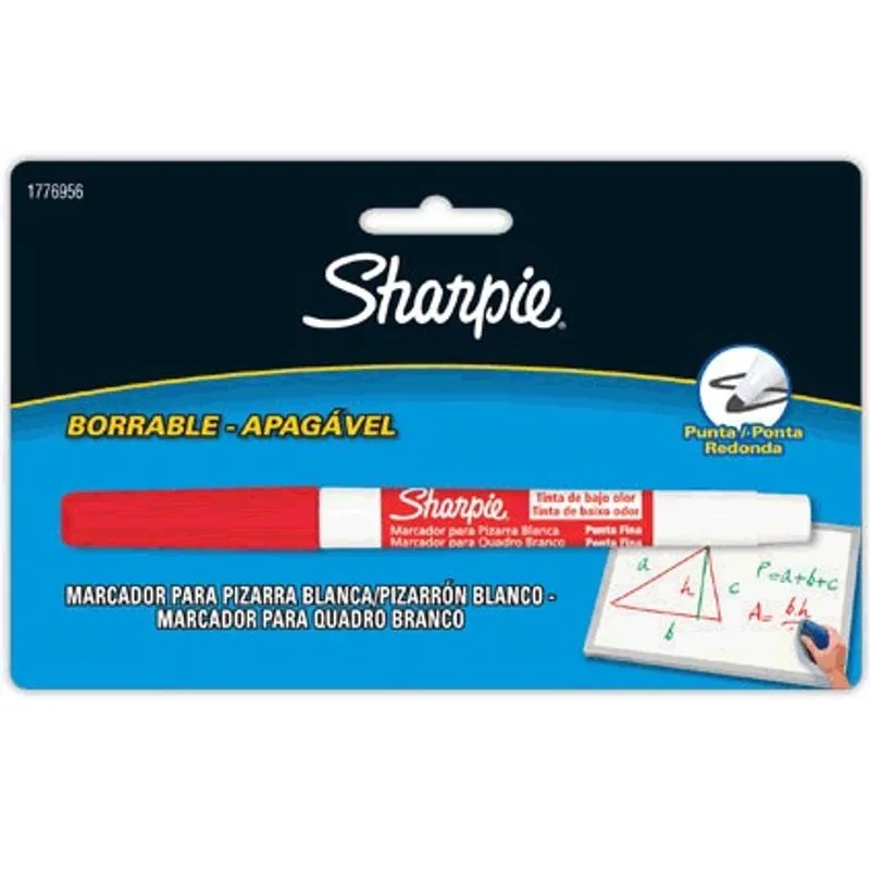 Pincel para Quadro Branco fino Vermelho - Sharpie