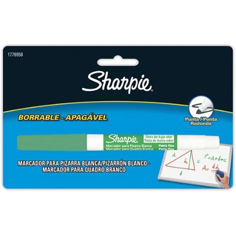 Pincel para Quadro Branco fino verde - Sharpie