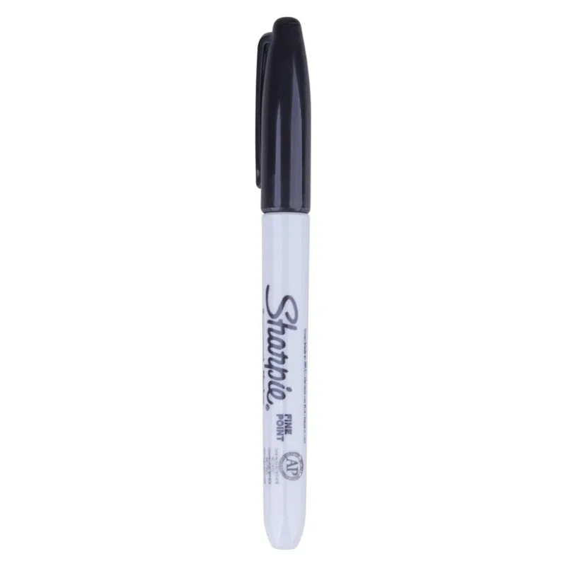 Marcador Permanente Ponta Fina Sharpie Preta
