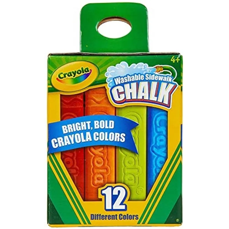 Giz de calçada lavável Crayola, 12 cores clássicas - Crayola