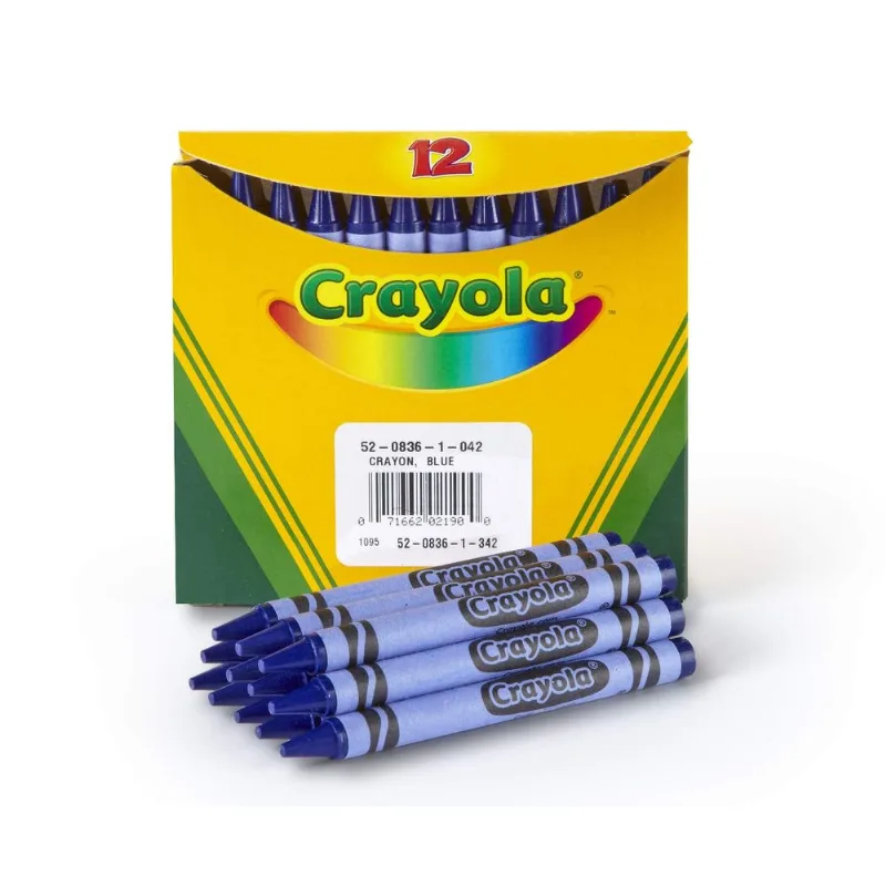Lápis De Cera Crayola Bulk Blue (12 Unidades)
