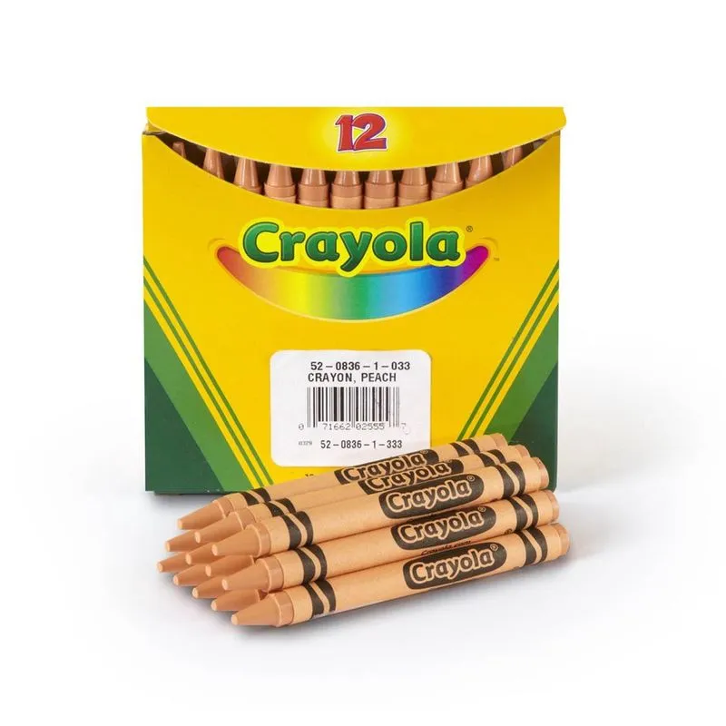 Recarga de giz de cera Crayola Peach, 12 unidades, lápis de cor a granel