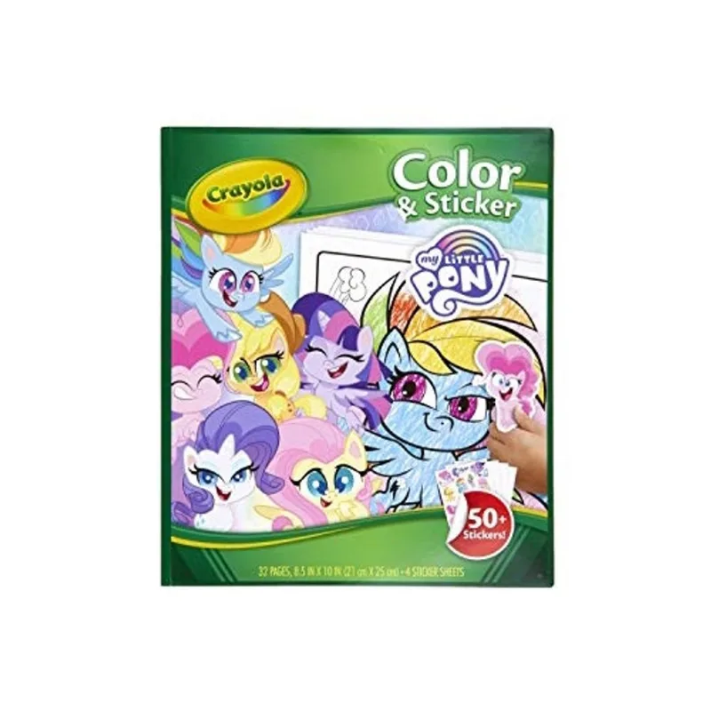 Crayola My Little Pony Coloring Pages and Stickers, Gift for Kids, Ages 3, 4, 5, 6