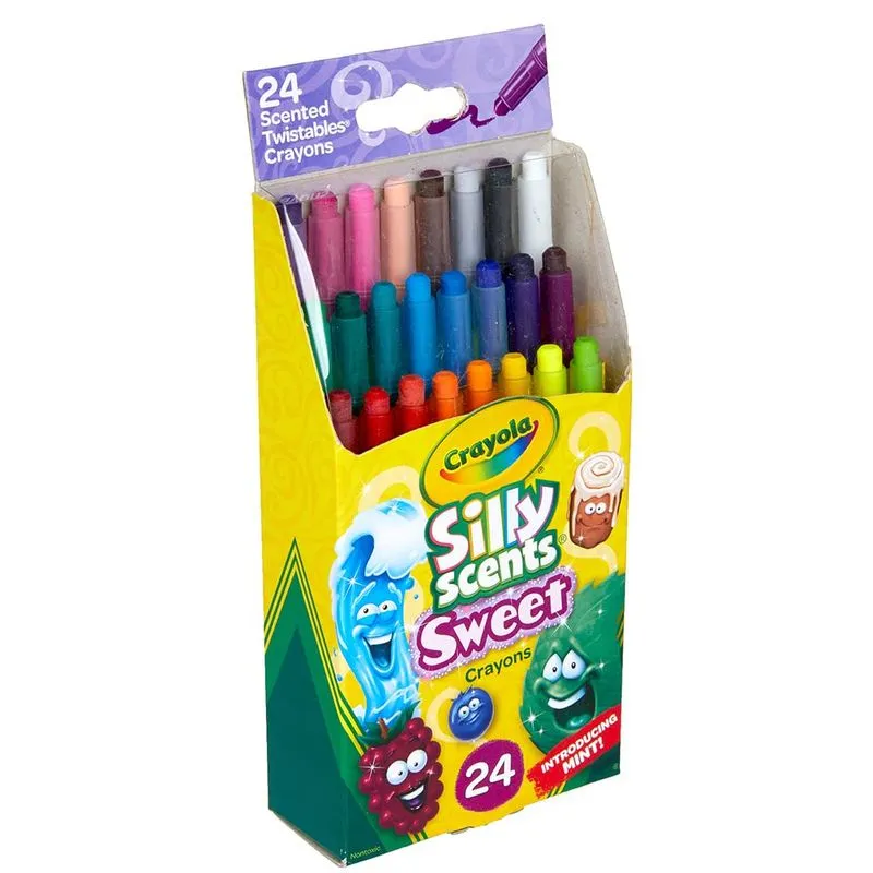 Lápis De Cor Crayola Silly Scents Twistables 24 Unidades Com Aroma Doce